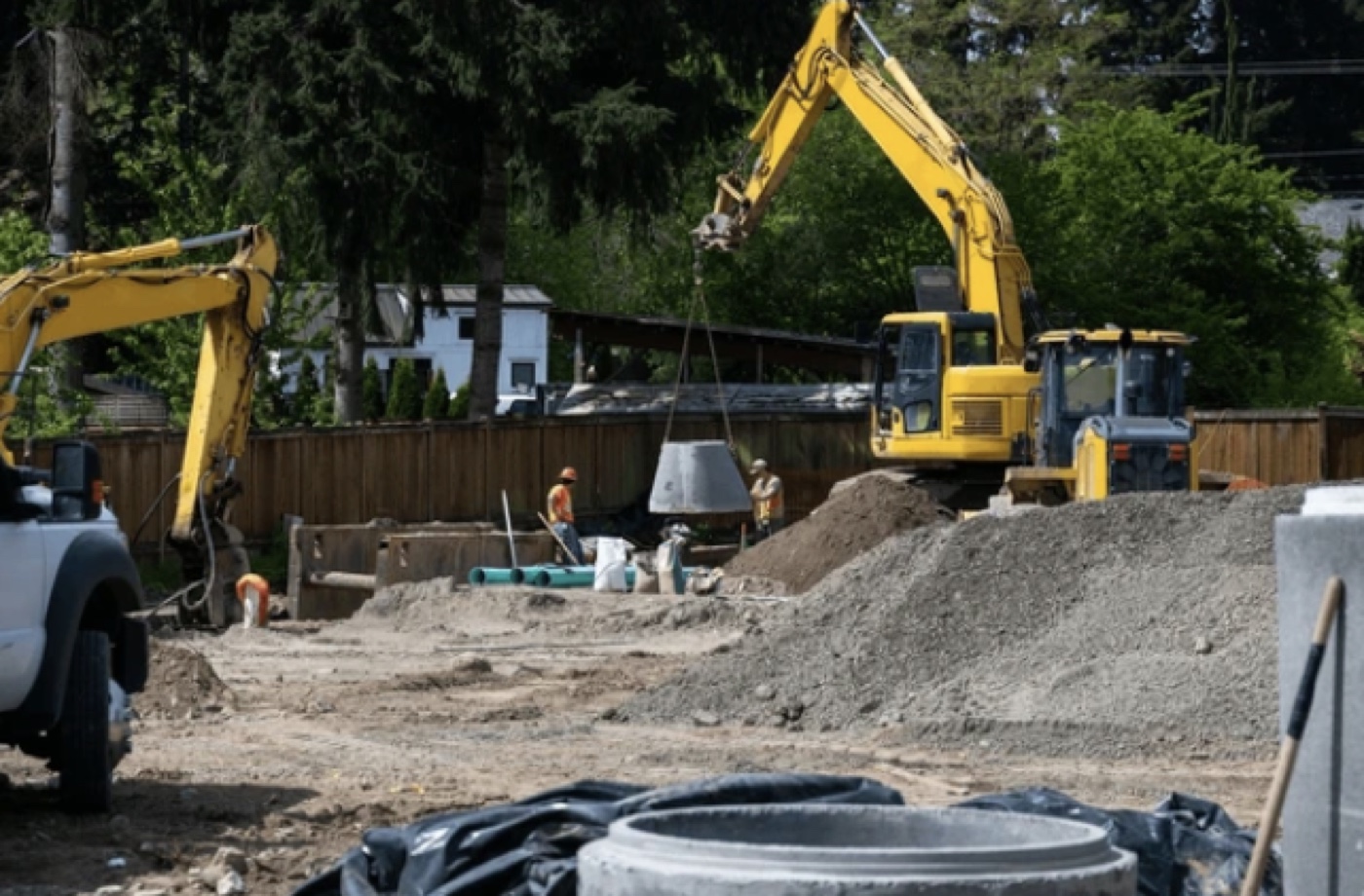 Sitework and earthworks in progress